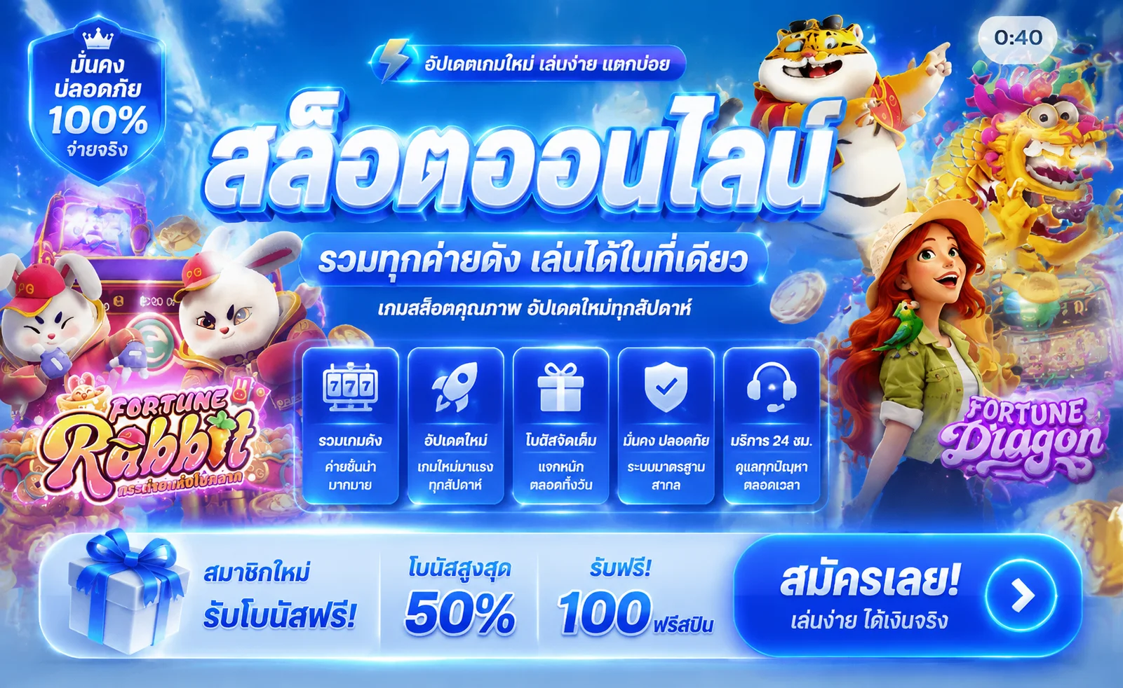 หน้ารวมเกมสล็อตออนไลน์ทุกค่ายบน BOONPLUS พร้อมโปรสมาชิกใหม่